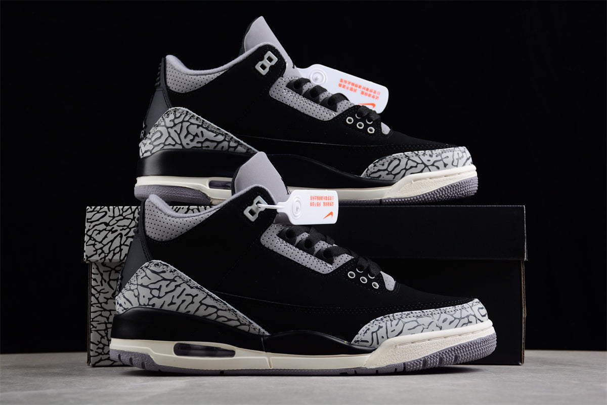 Air Jordan 3 Black White Ciment